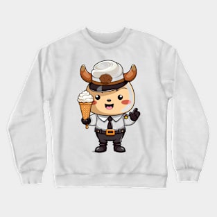 police kawaii ice cream cone junk food T-Shirt cute  funny Crewneck Sweatshirt